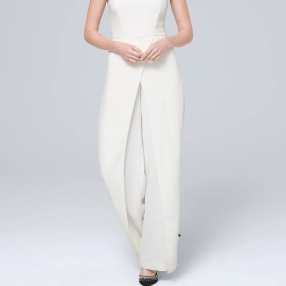 CONVERTIBLE STRAPLESS SPLIT-LEG JUMPSUIT - Picture 5 of 12